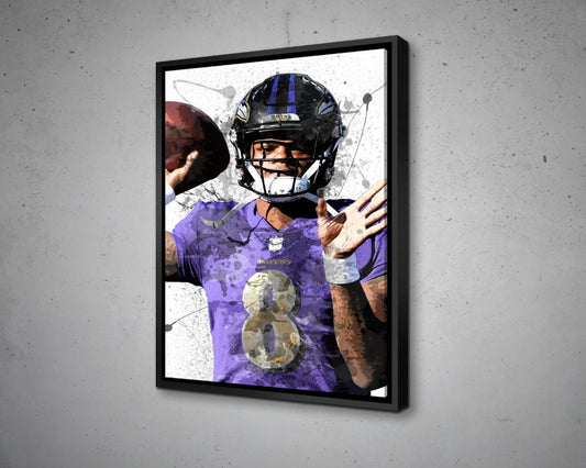 Lamar Jackson Canvas Wall Art