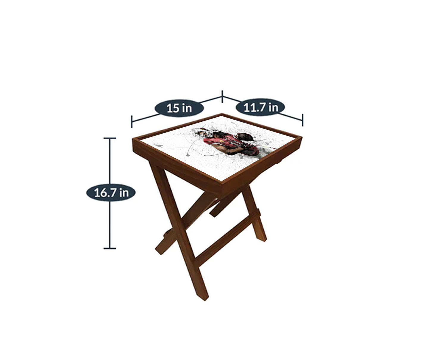Larry Fitzgerald Splash Effect Coffee and Laptop Table