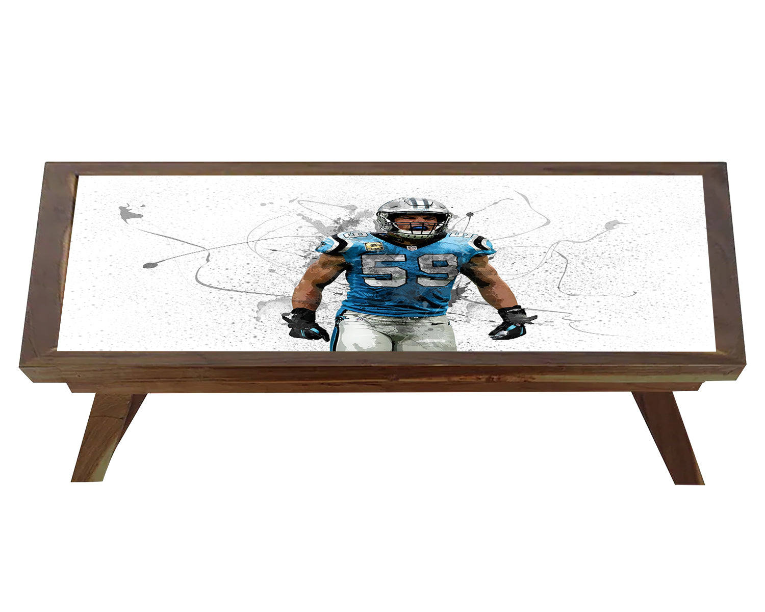 Luke Kuechly Splash Effect Coffee and Laptop Table