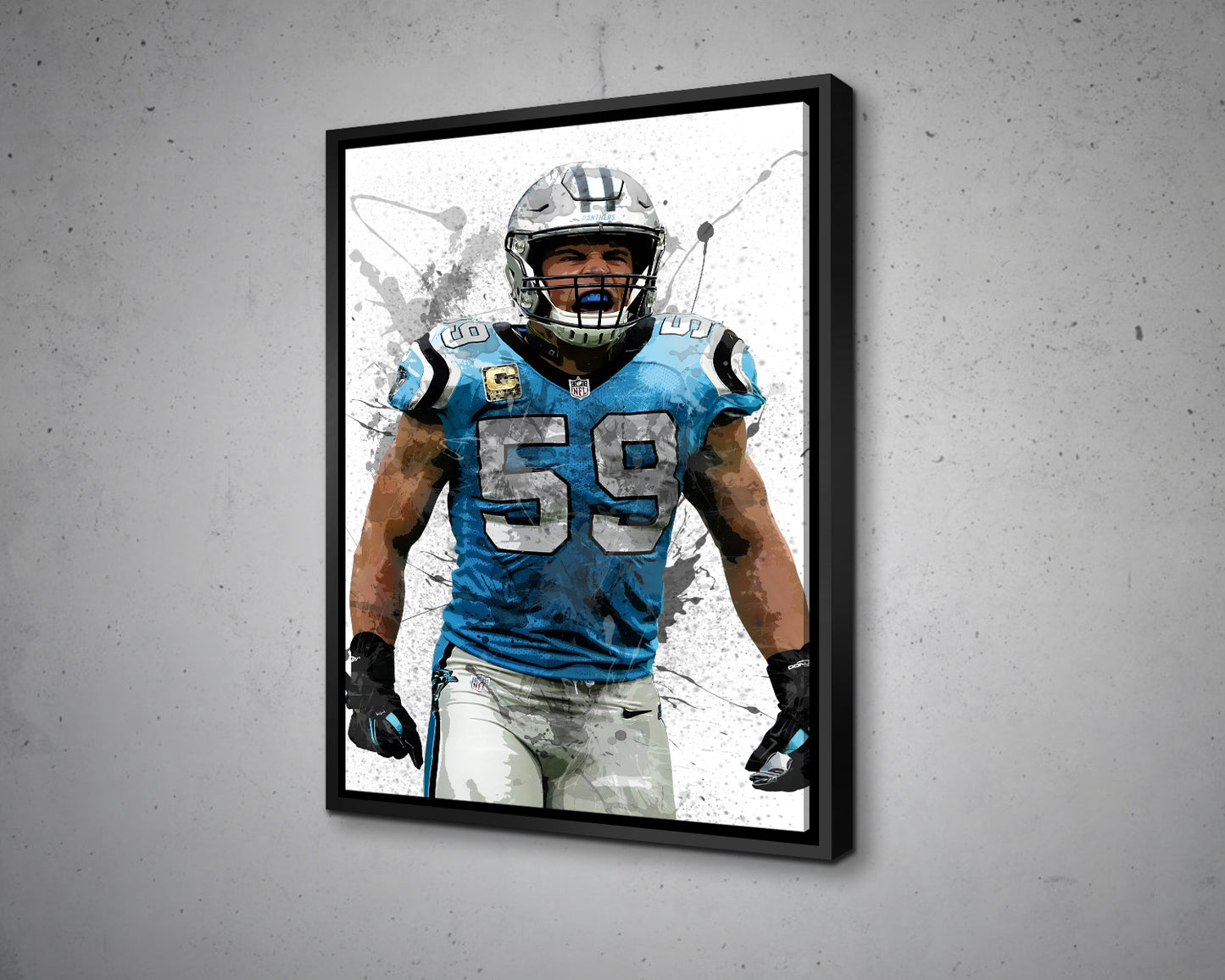 Luke Kuechly Canvas Wall Art