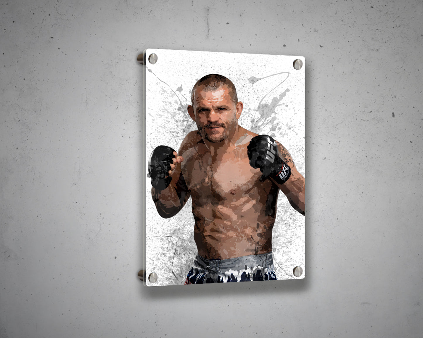 Chuck Liddell Splash Effect Canvas Art