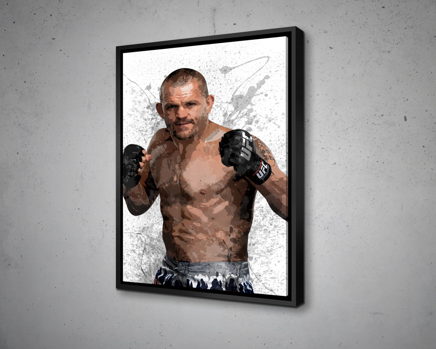 Chuck Liddell Splash Effect Canvas Art