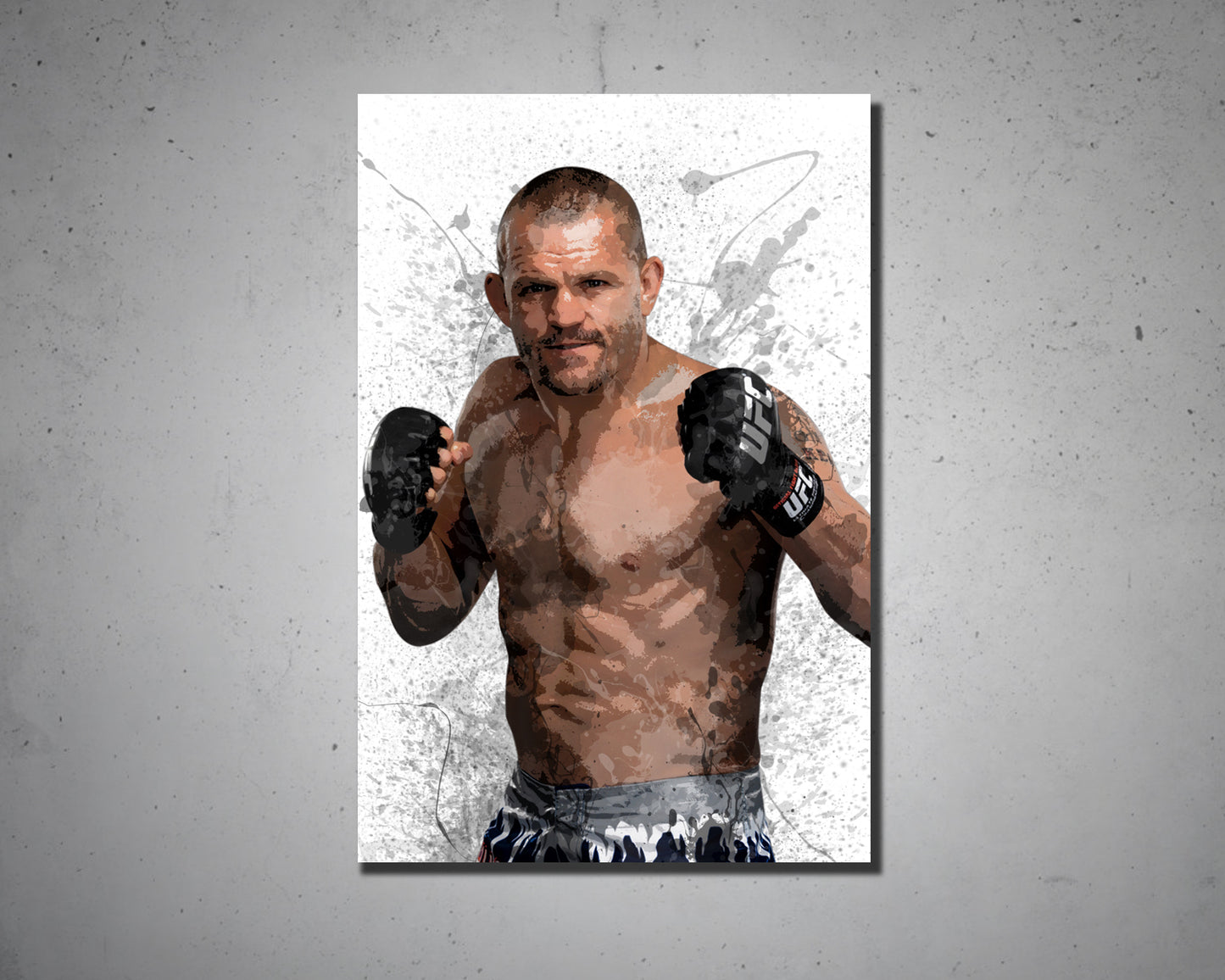 Chuck Liddell Splash Effect Canvas Art