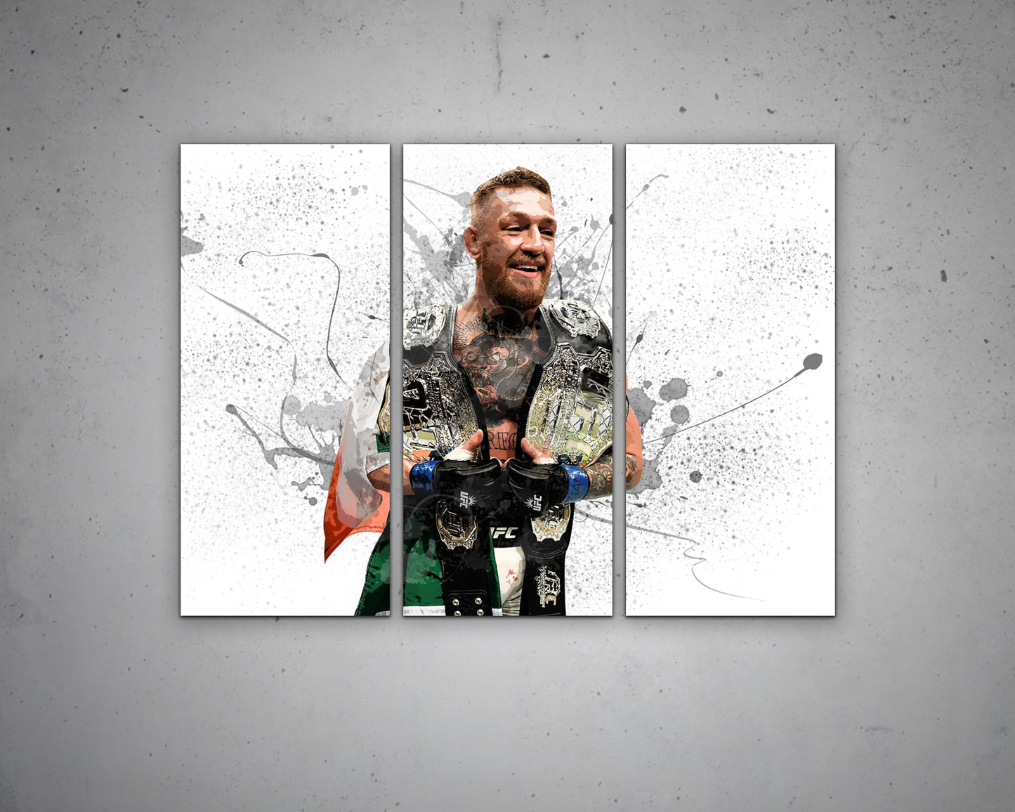 Conor McGregor Splash Effect Canvas Art