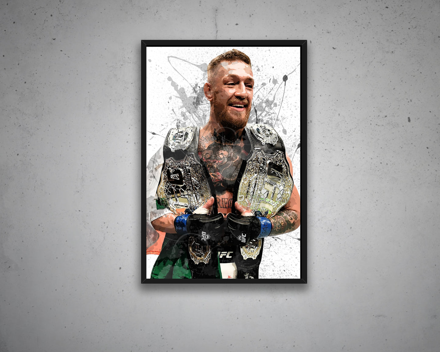 Conor McGregor Splash Effect Canvas Art