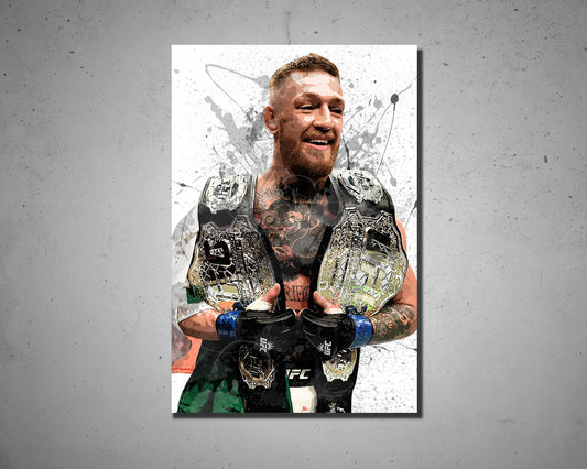 Conor McGregor Splash Effect Canvas Art