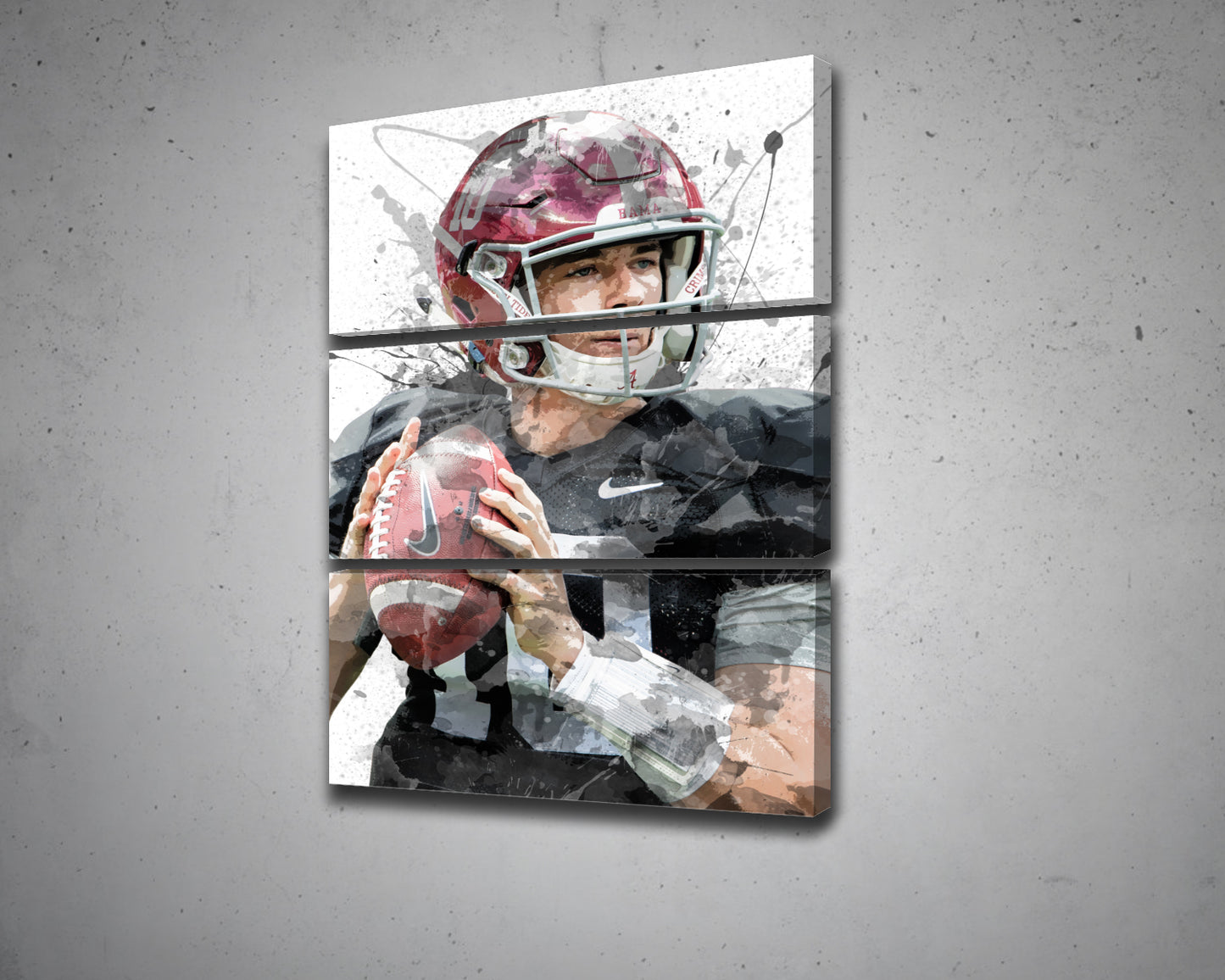 Mac Jones Splash Effect Canvas Art