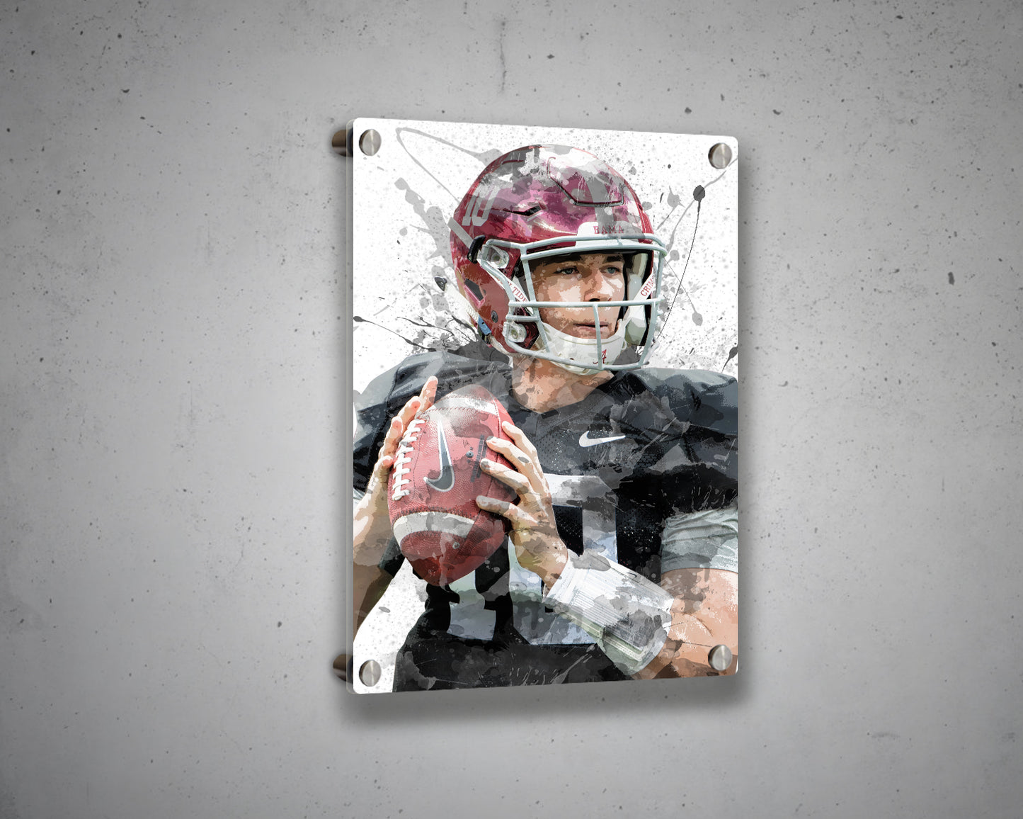 Mac Jones Splash Effect Canvas Art
