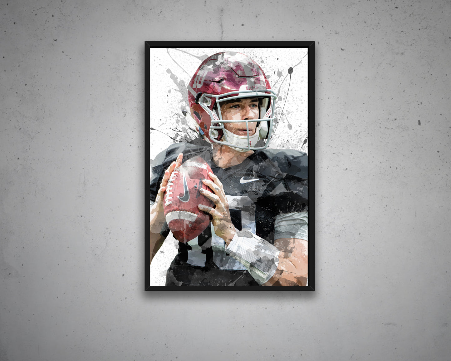 Mac Jones Splash Effect Canvas Art