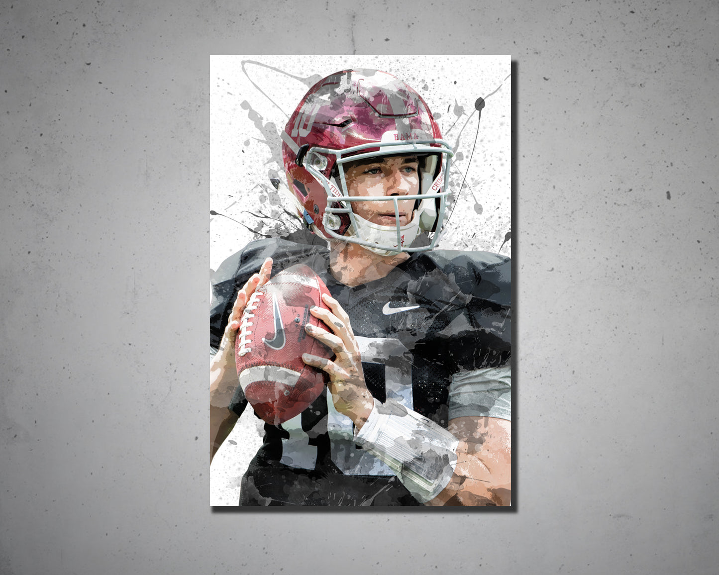 Mac Jones Splash Effect Canvas Art