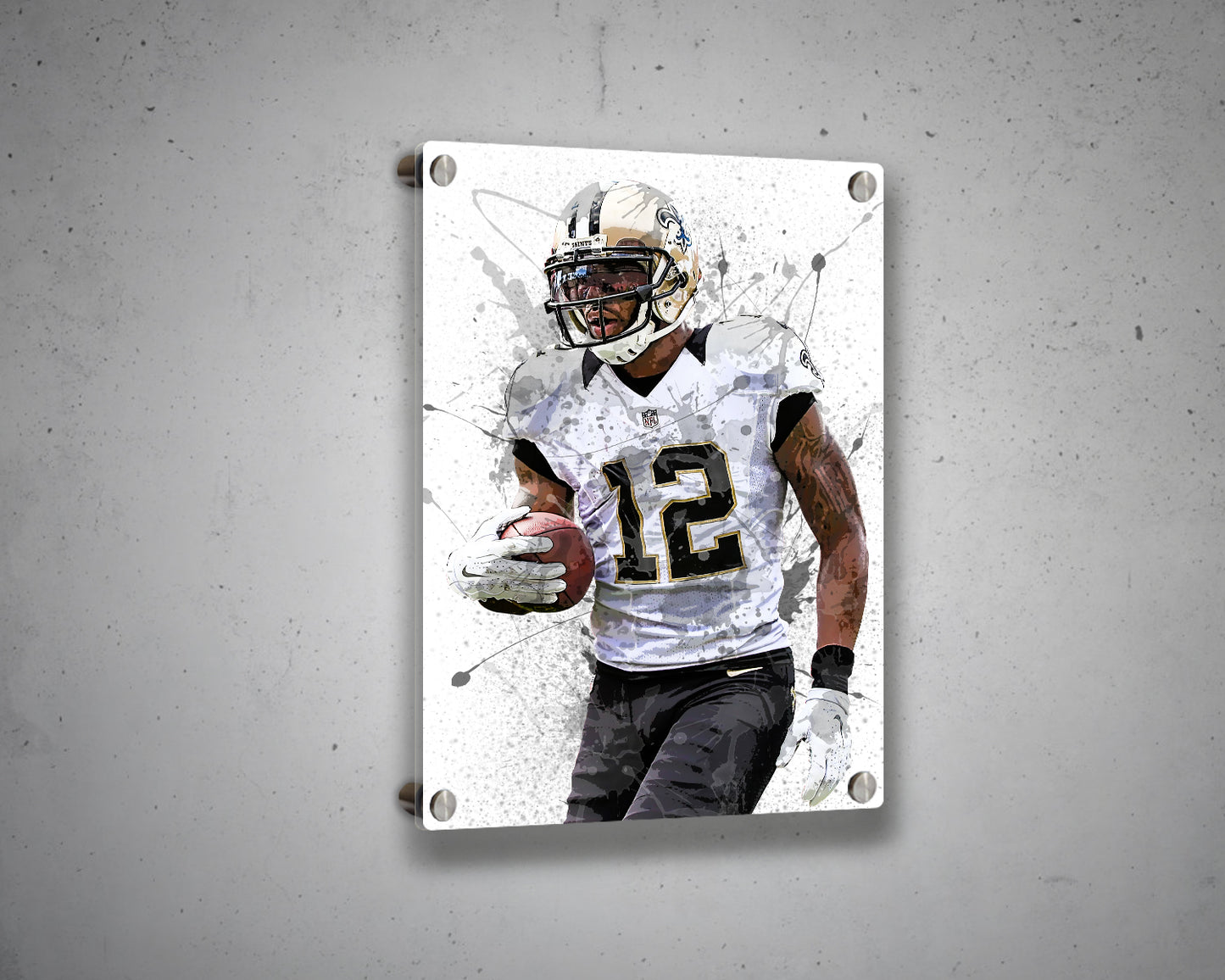 Marques Colston Splash Effect Canvas Art