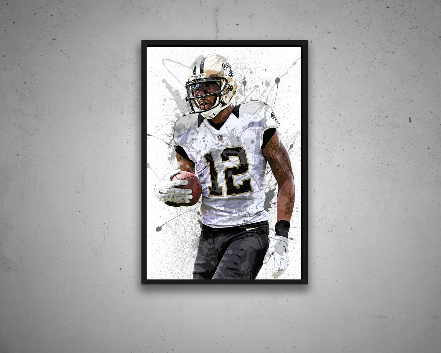 Marques Colston Splash Effect Canvas Art