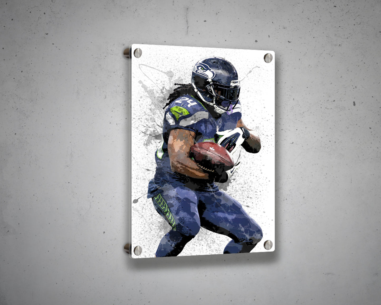 Marshawn Lynch Splash Effect Canvas Art