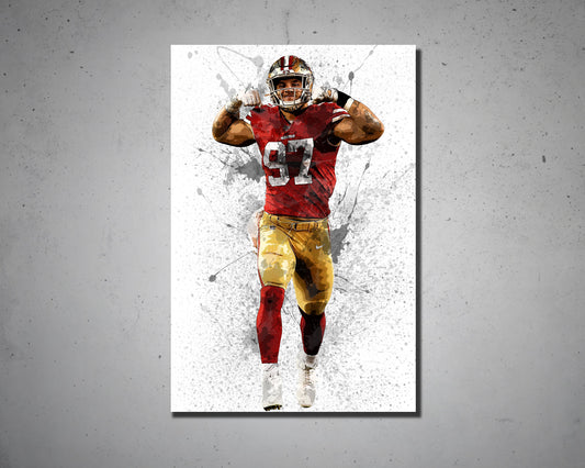 Nick Bosa San Francisco 49ers Canvas Wall Art