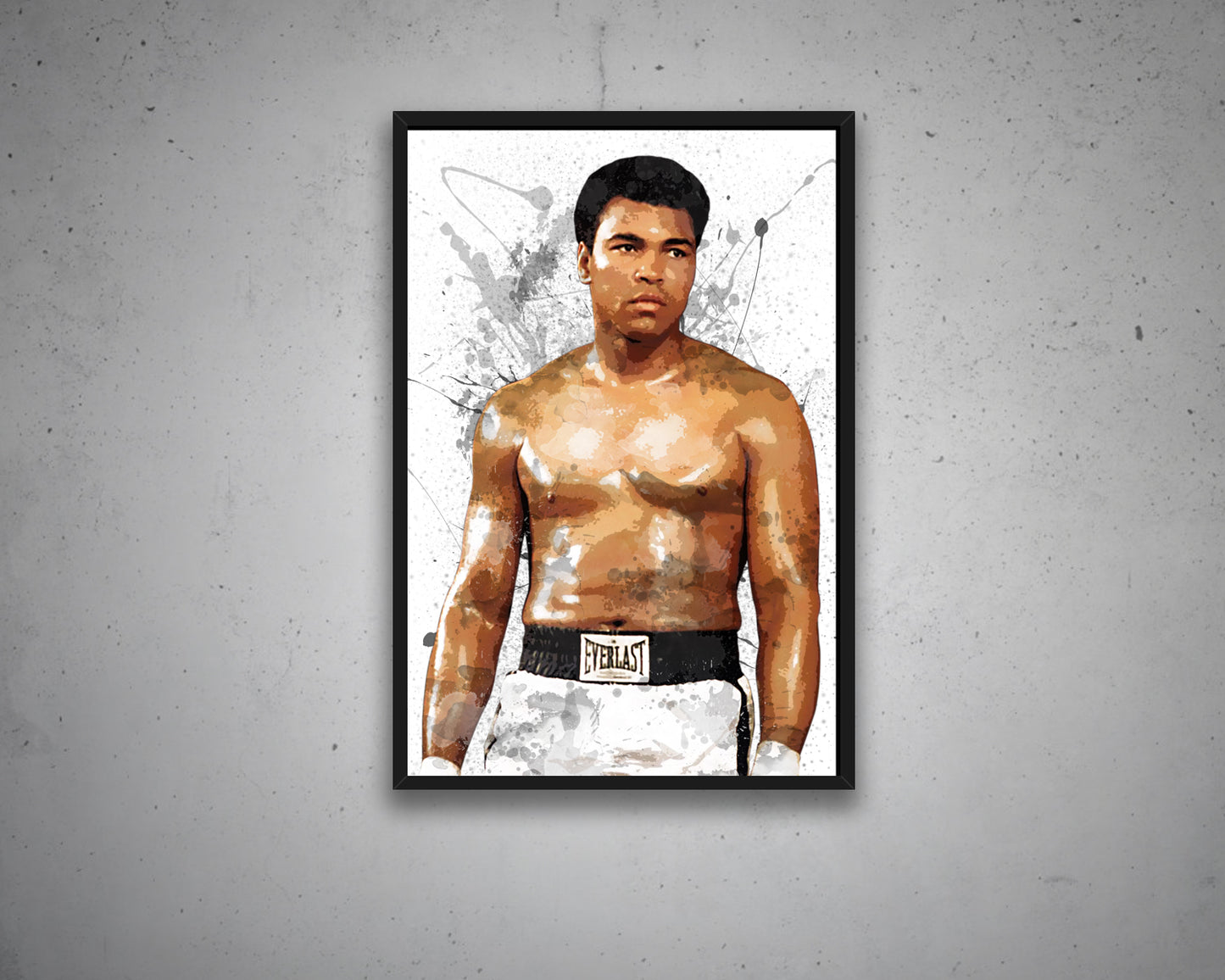 Muhammad Ali Splash Effect Canvas Art
