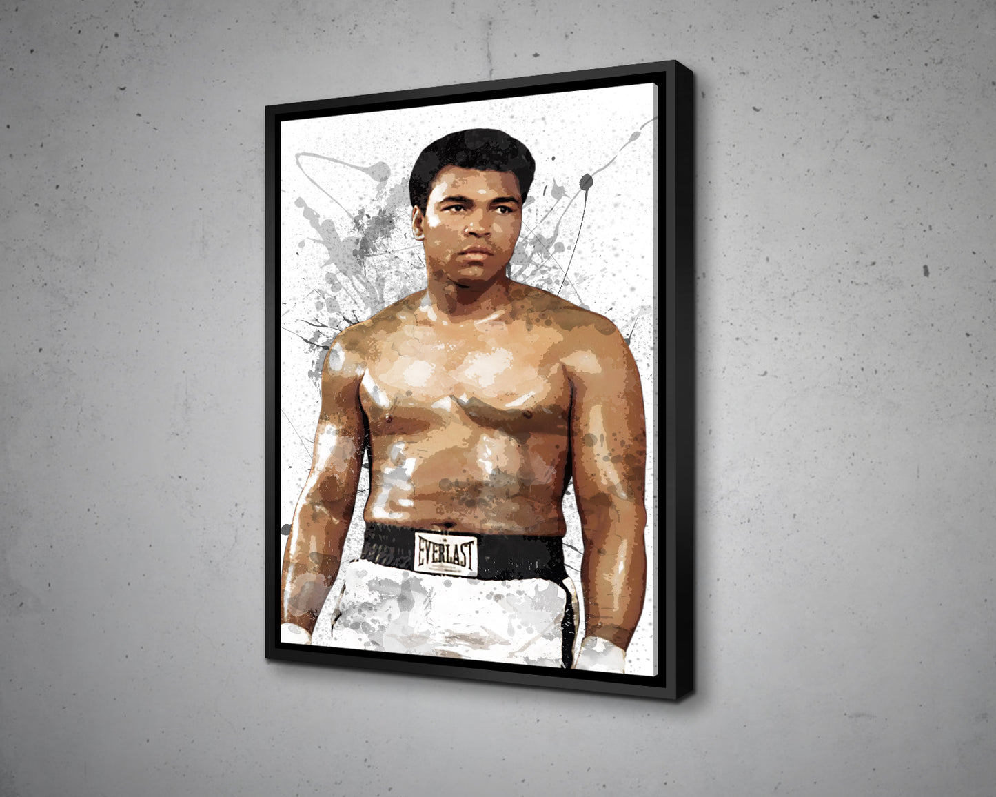 Muhammad Ali Splash Effect Canvas Art