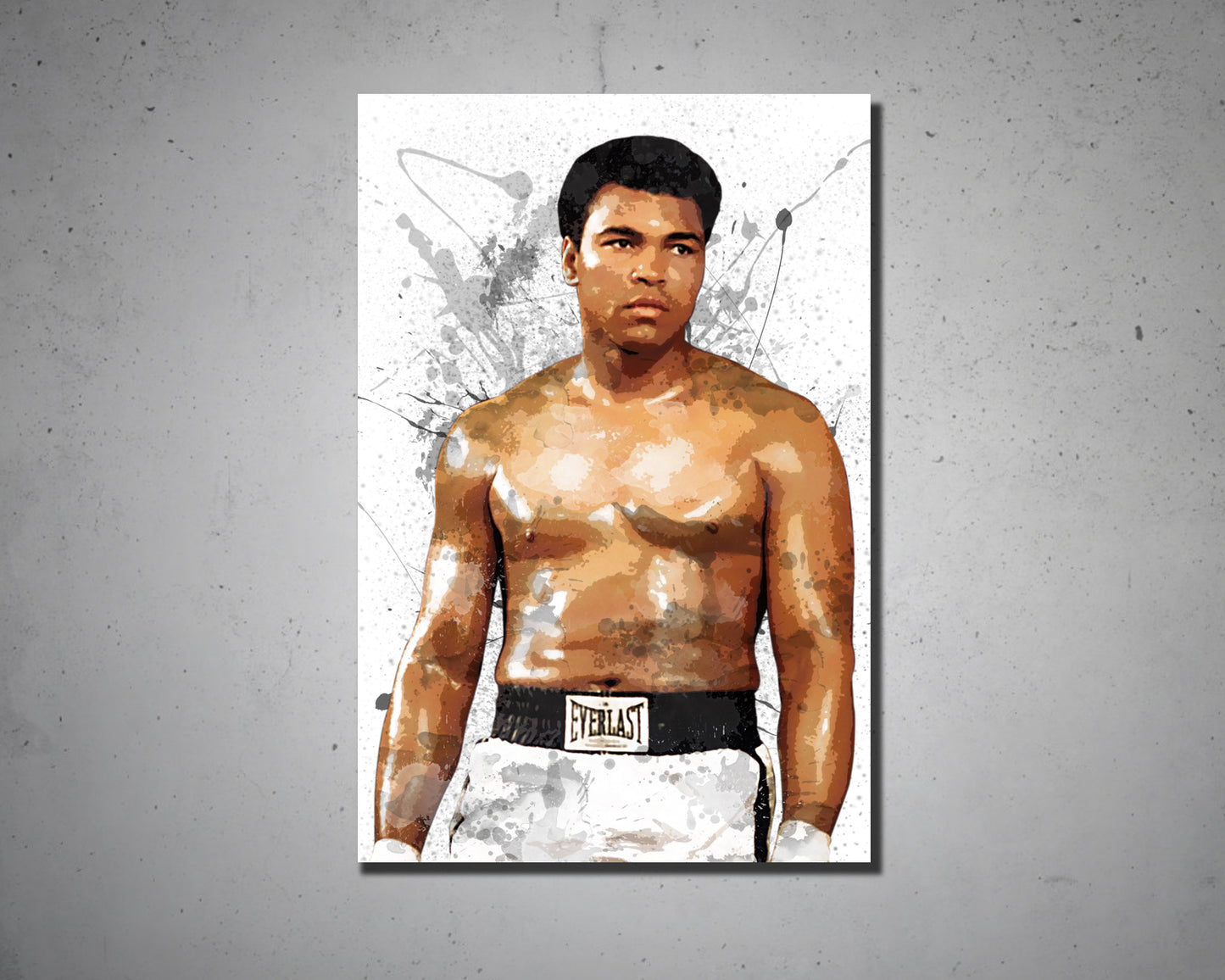 Muhammad Ali Splash Effect Canvas Art
