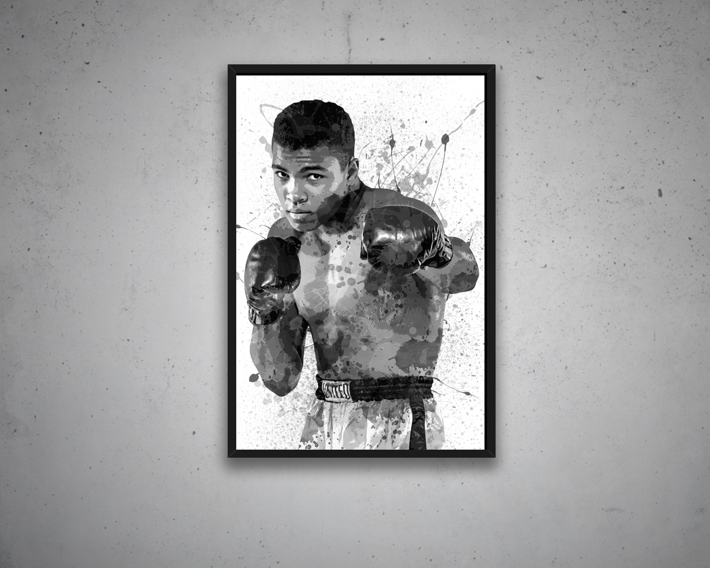 Muhammad Ali Splash Effect Canvas Art