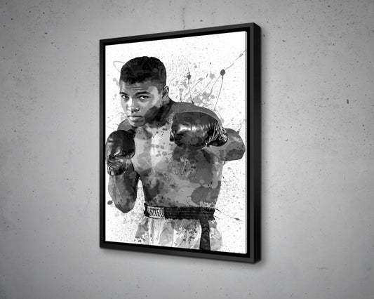Muhammad Ali Splash Effect Canvas Art