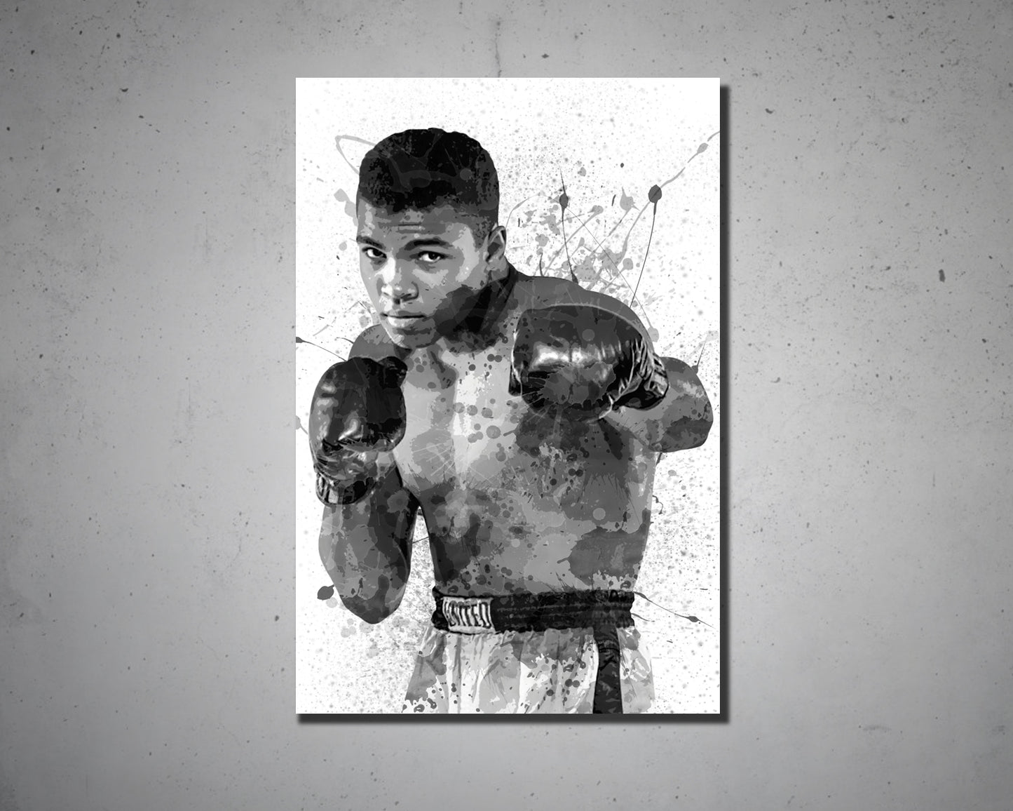 Muhammad Ali Splash Effect Canvas Art