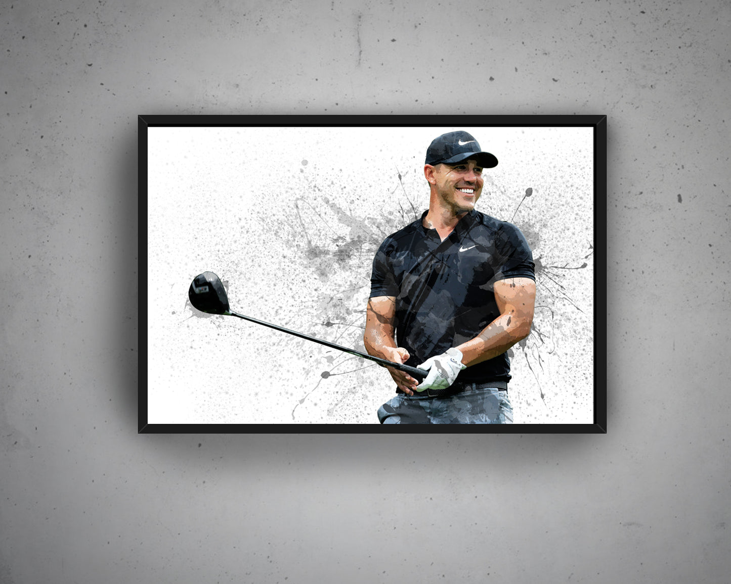 Brooks Koepka Splash Effect Canvas Art
