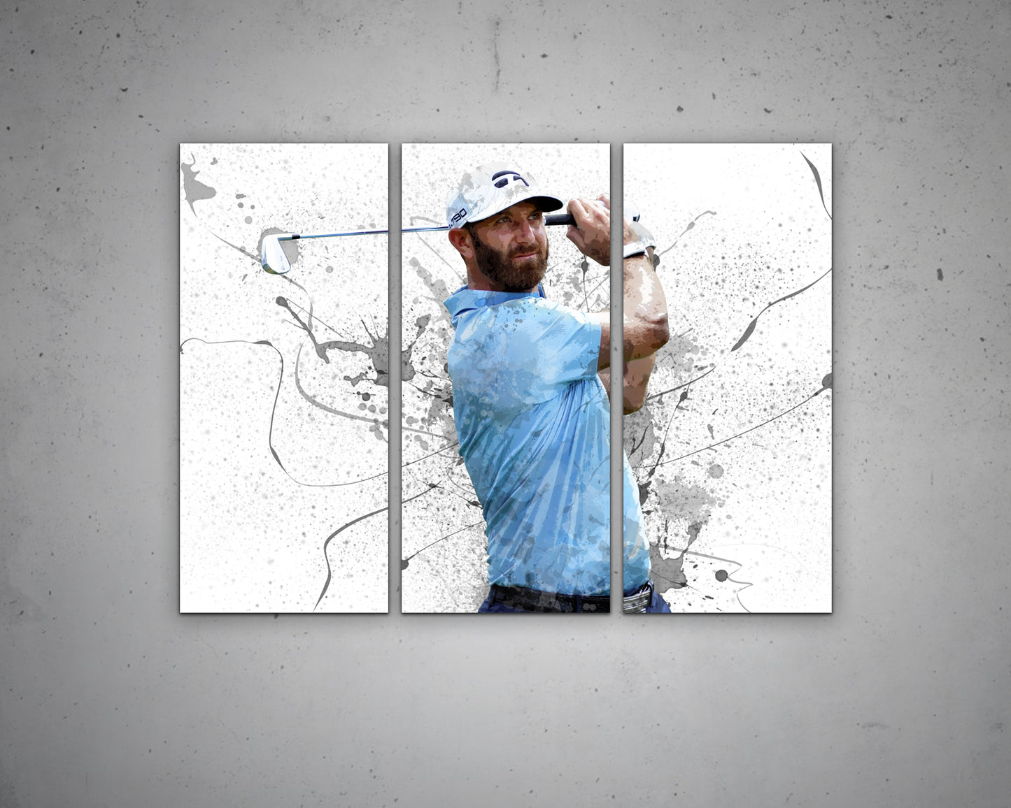 Dustin Johnson Splash Effect Canvas Art