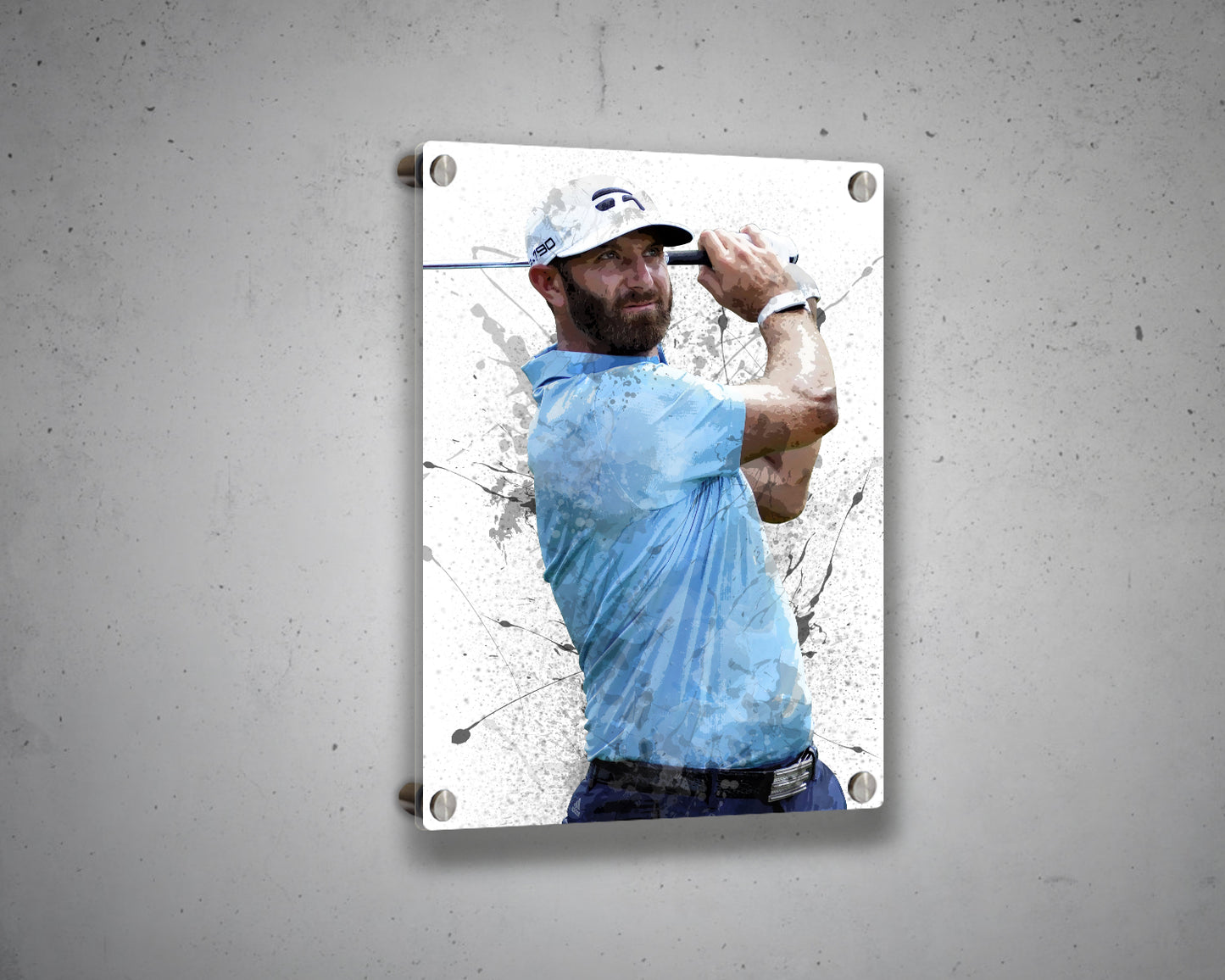 Dustin Johnson Splash Effect Canvas Art