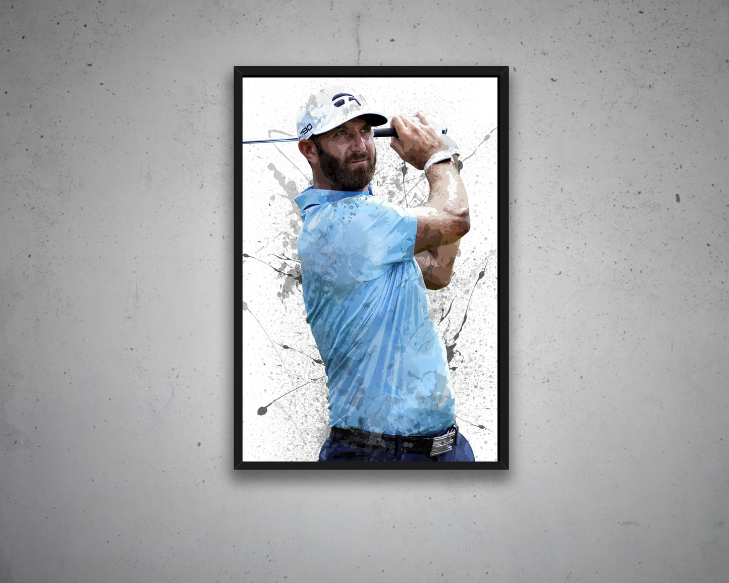 Dustin Johnson Splash Effect Canvas Art