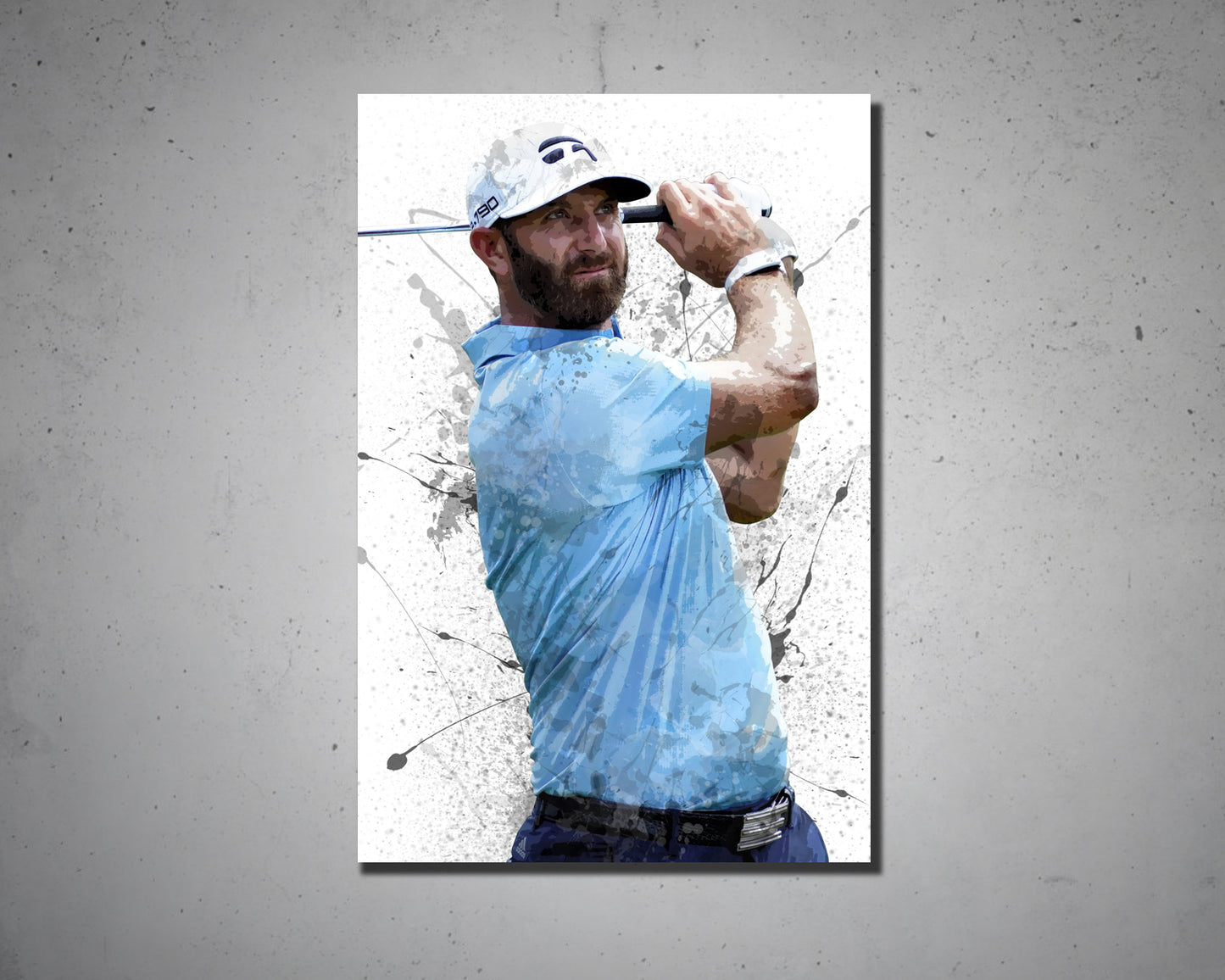 Dustin Johnson Splash Effect Canvas Art