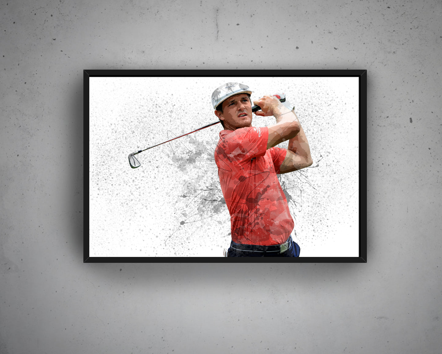 Bryson Dechambeau Splash Effect Canvas Art