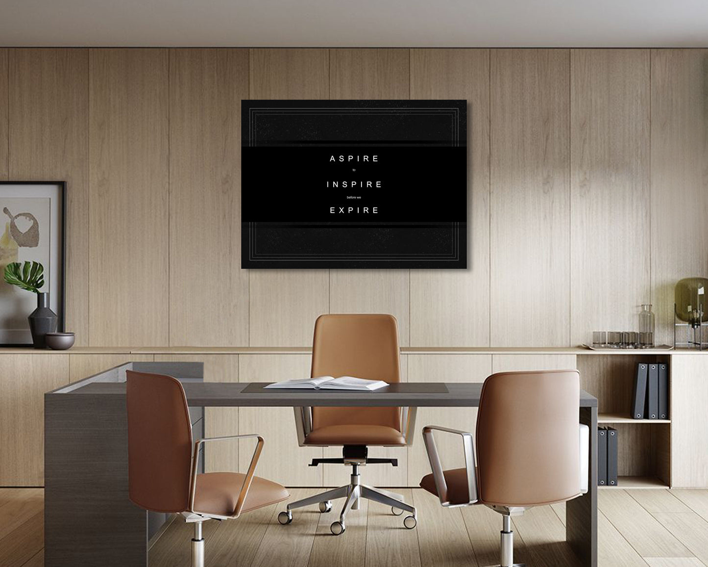 Aspire to Inspire before we Expire Canvas Wall Art