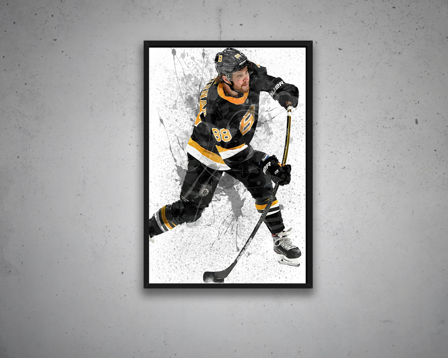David Pastrnak Splash Effect Canvas Art