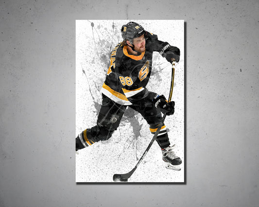 David Pastrnak Splash Effect Canvas Art
