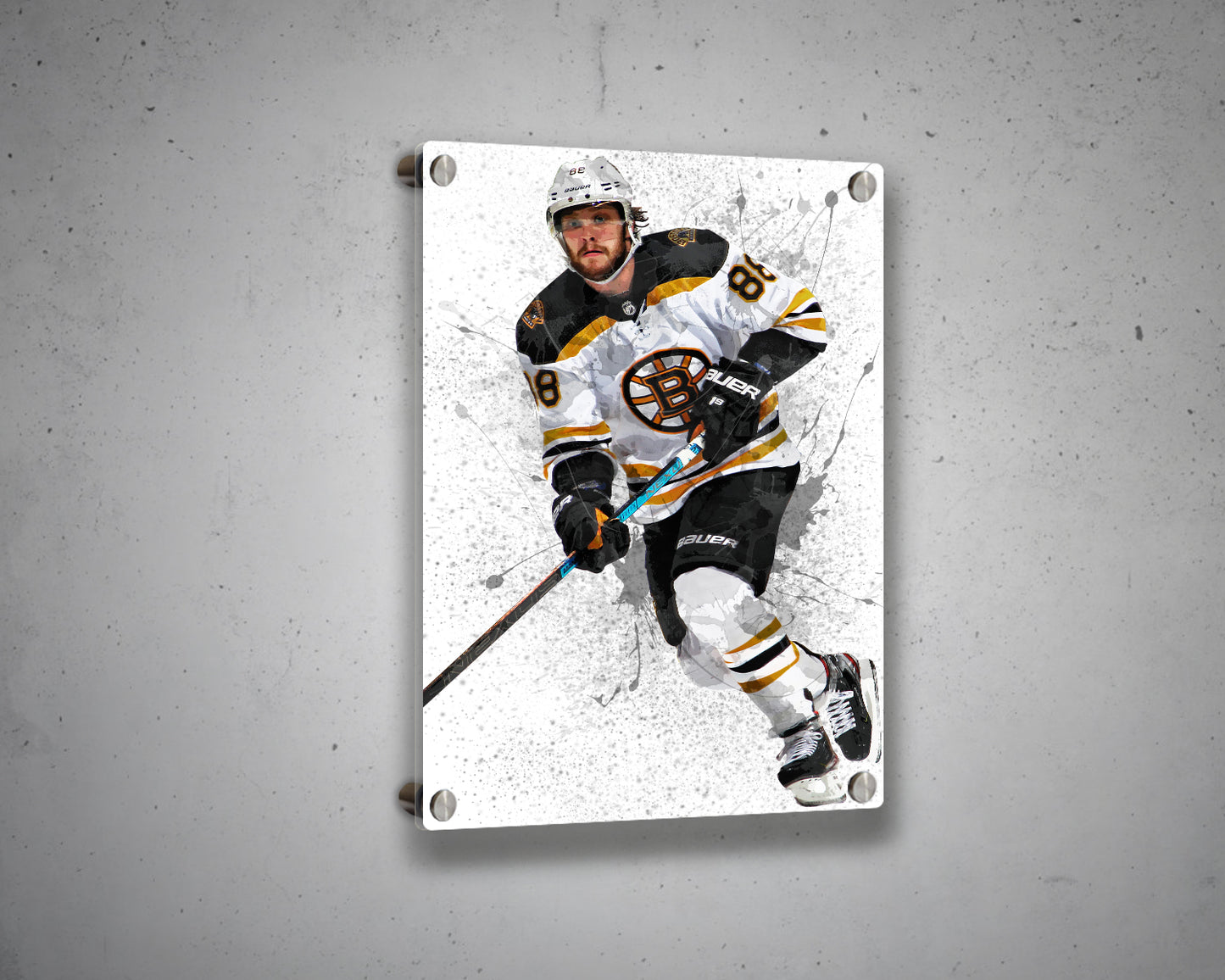 David Pastrnak Splash Effect Canvas Art