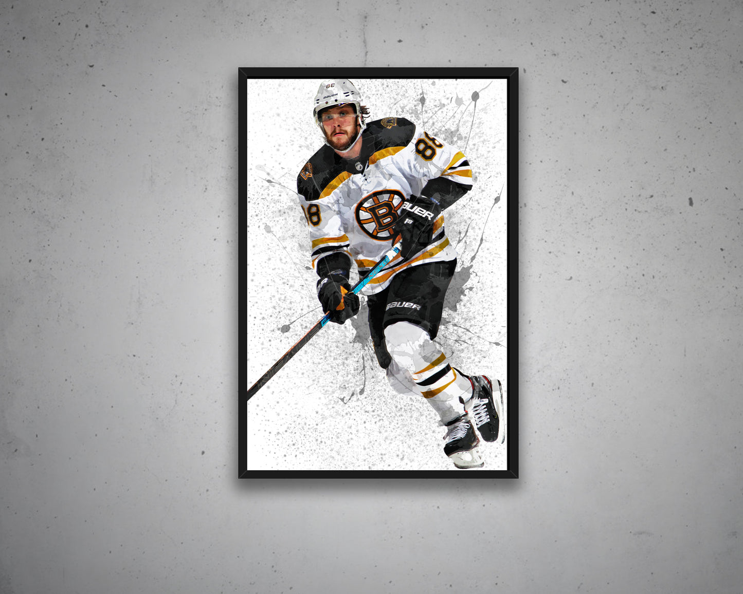 David Pastrnak Splash Effect Canvas Art