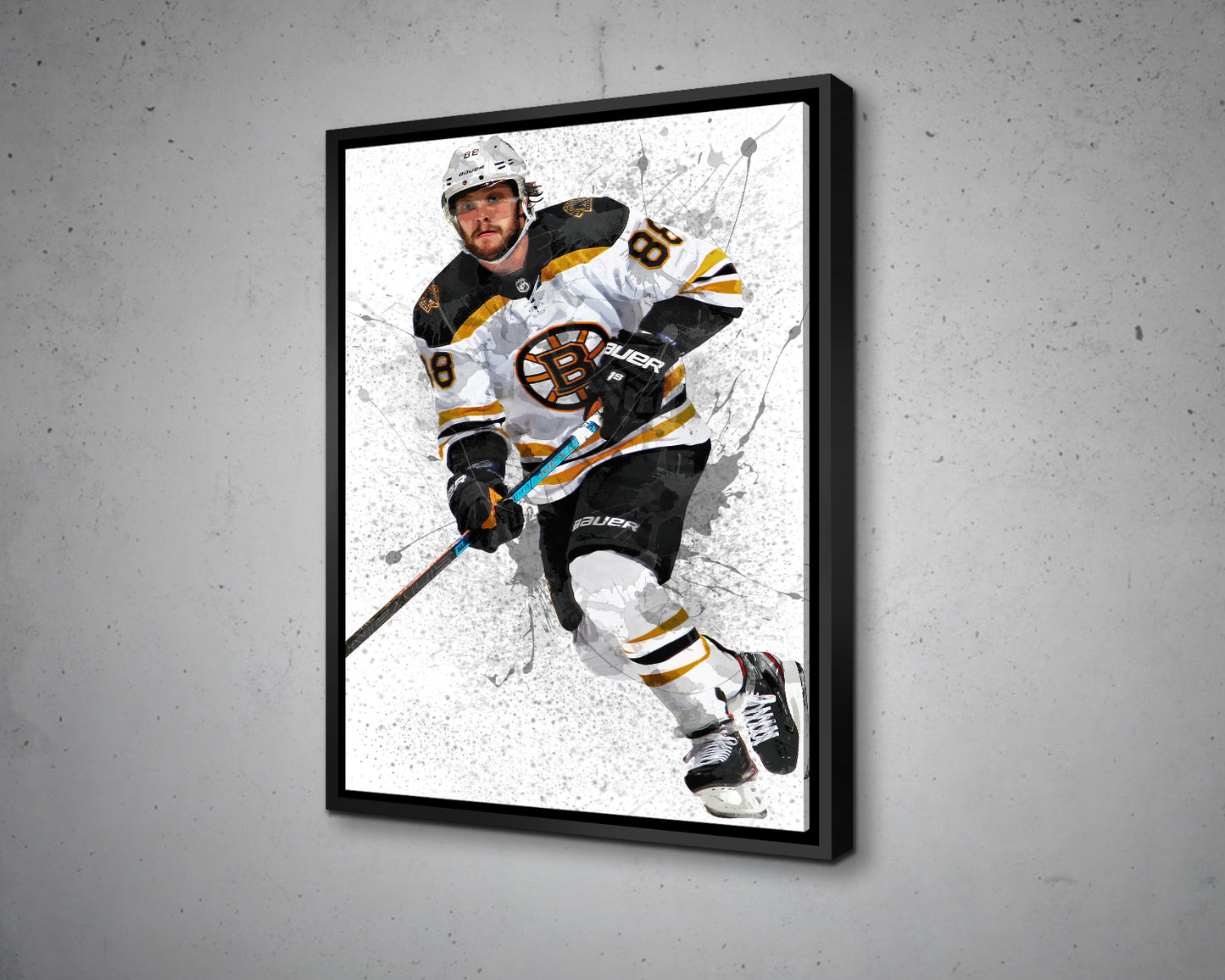 David Pastrnak Splash Effect Canvas Art