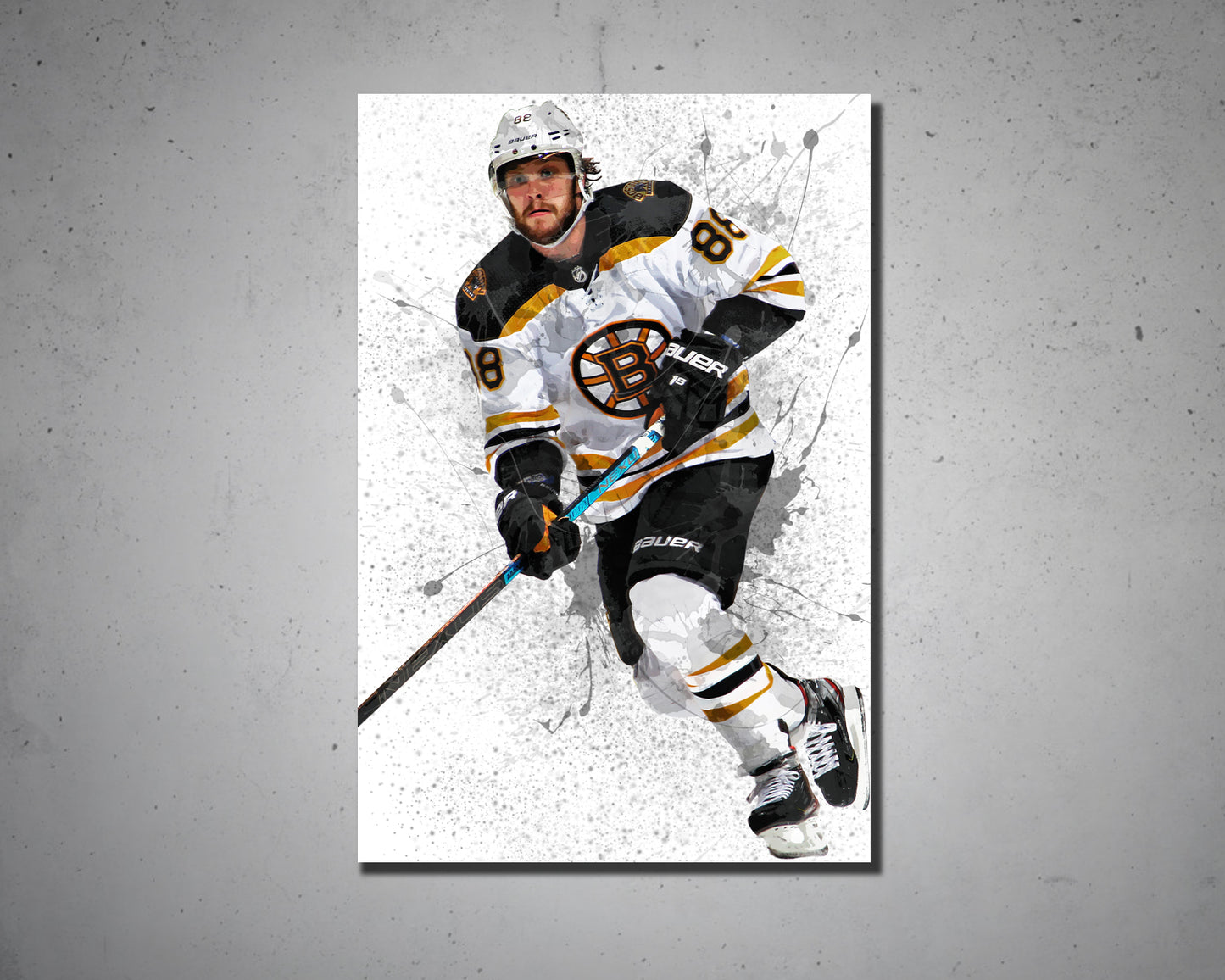 David Pastrnak Splash Effect Canvas Art