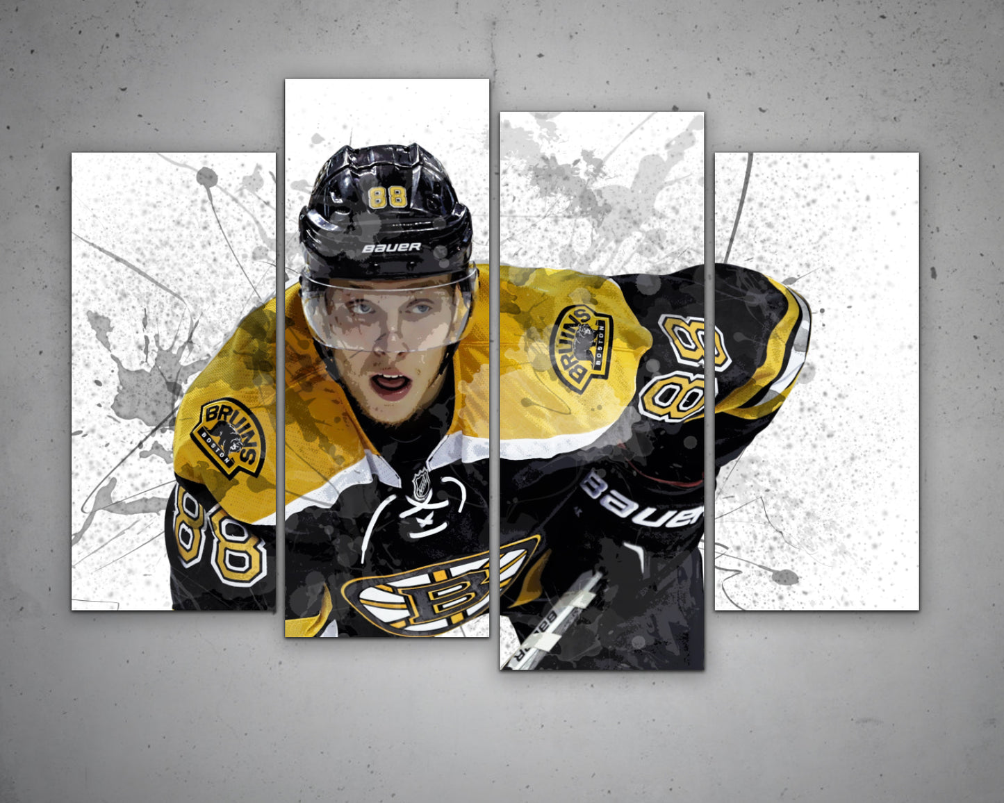 David Pastrnak Splash Effect Canvas Art