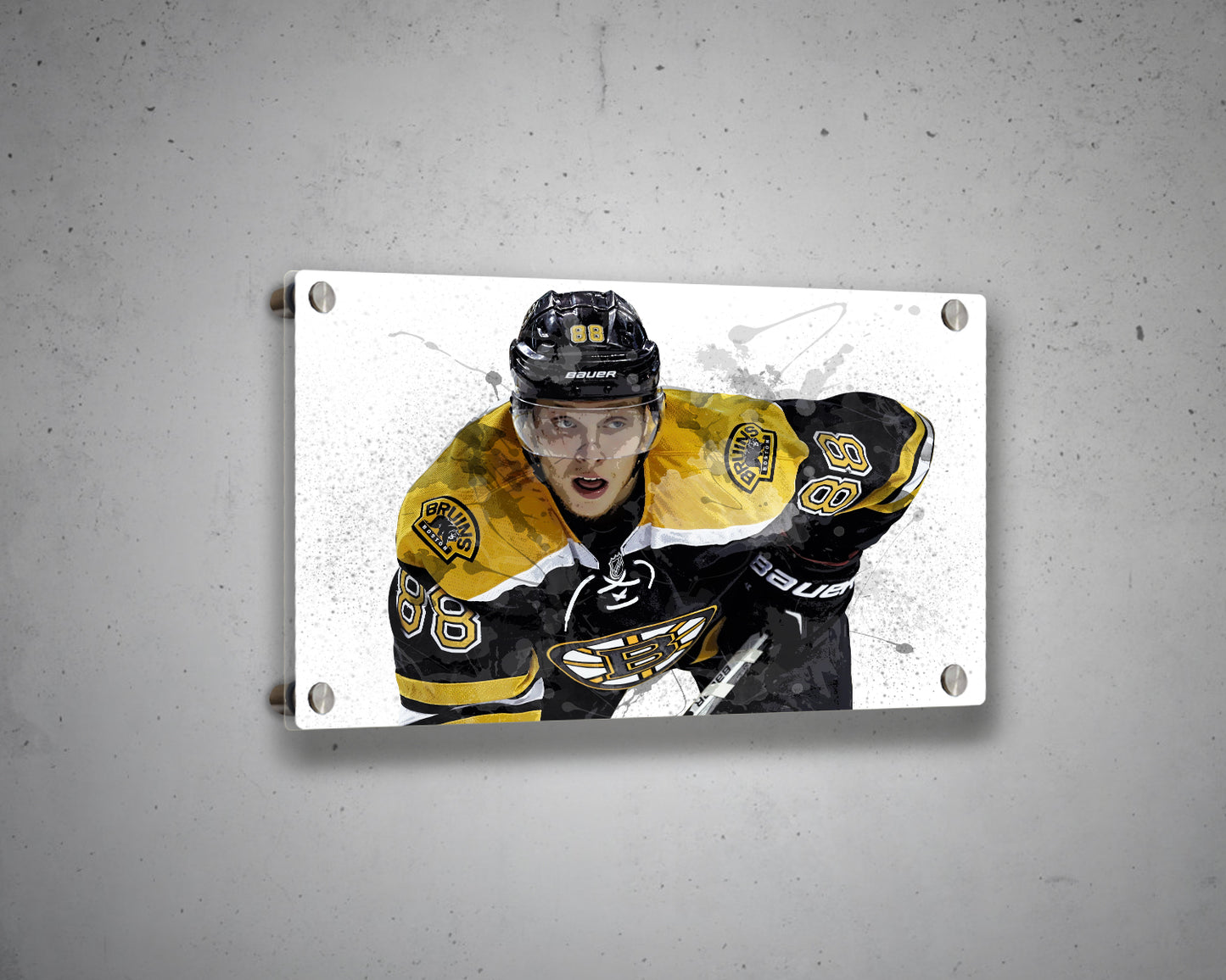 David Pastrnak Splash Effect Canvas Art