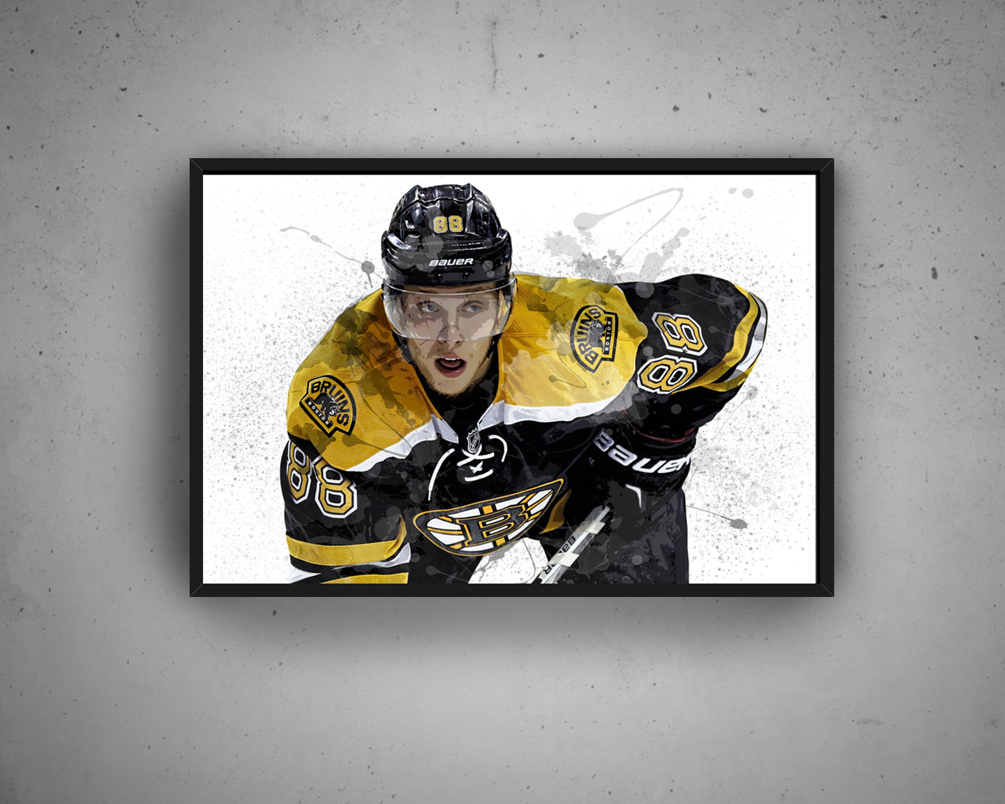 David Pastrnak Splash Effect Canvas Art