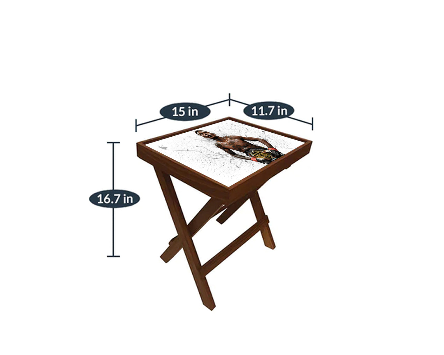 Israel Adesanya Splash Effect Coffee and Laptop Table