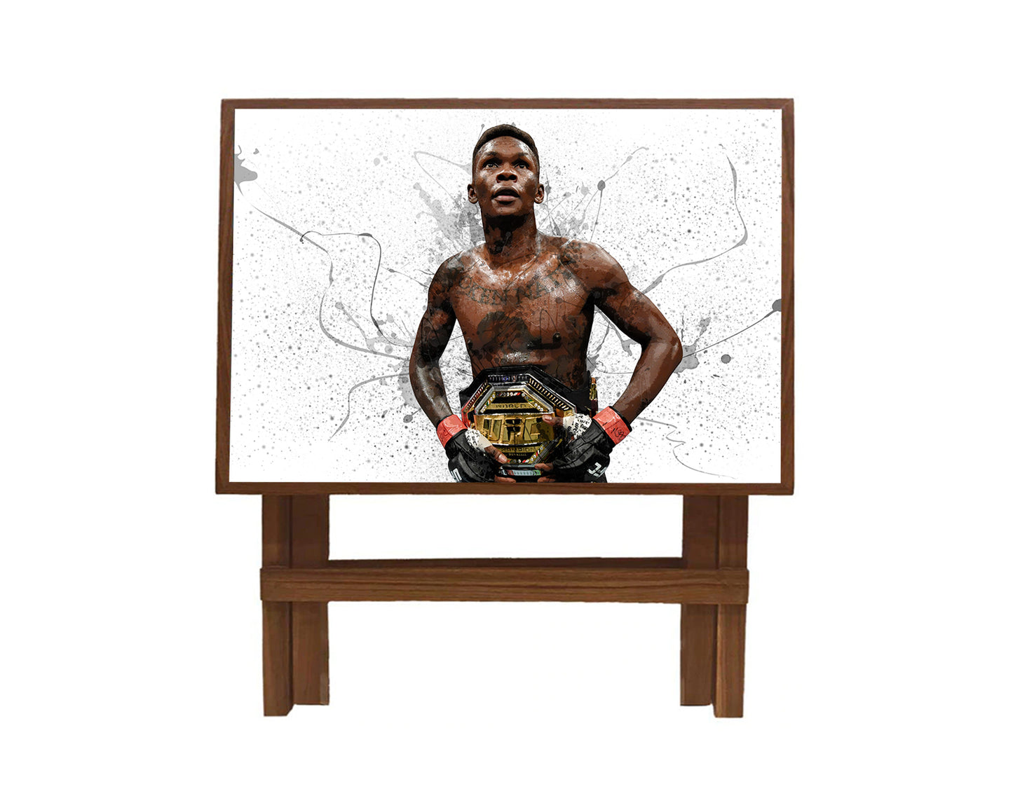 Israel Adesanya Splash Effect Coffee and Laptop Table