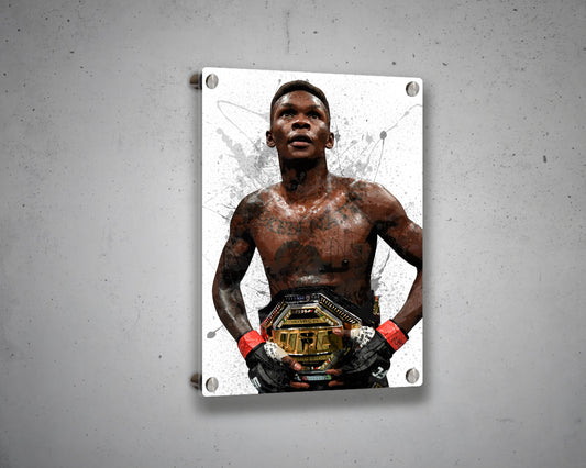 Israel Adesanya Splash Effect Canvas Art