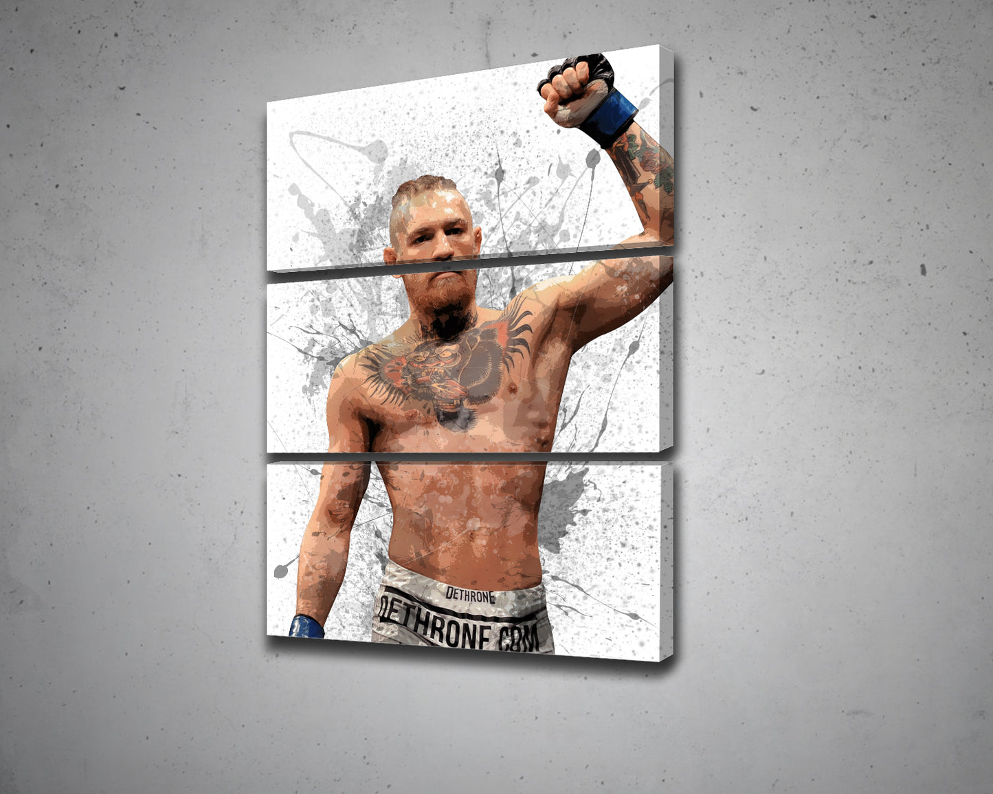 Conor McGregor Splash Effect Canvas Art
