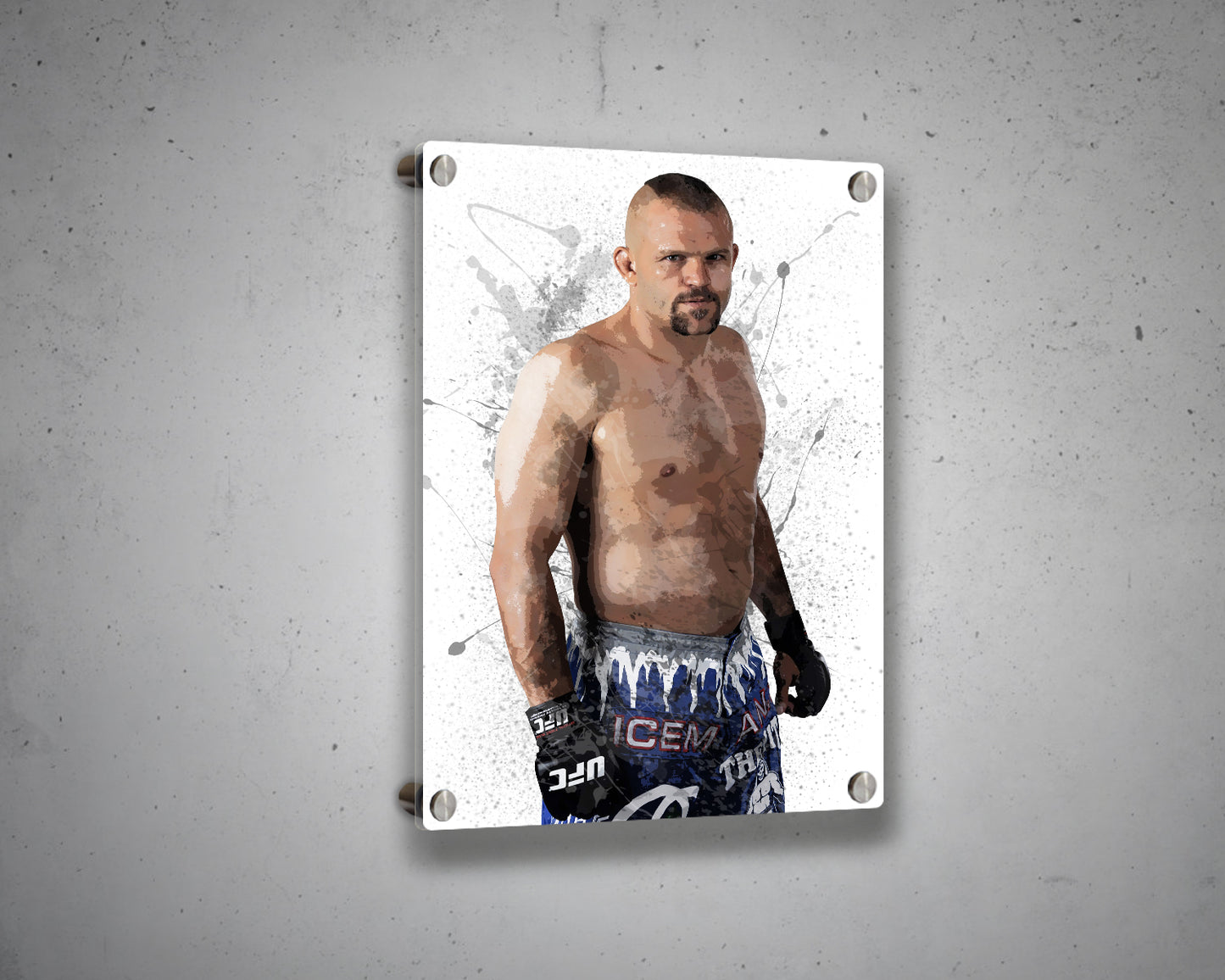 Chuck Liddell Splash Effect Canvas Art