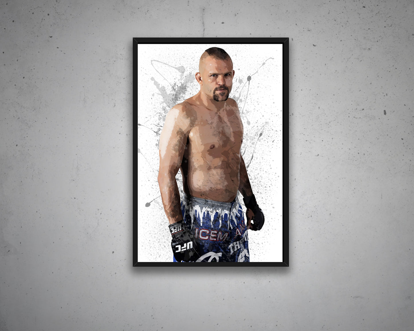 Chuck Liddell Splash Effect Canvas Art