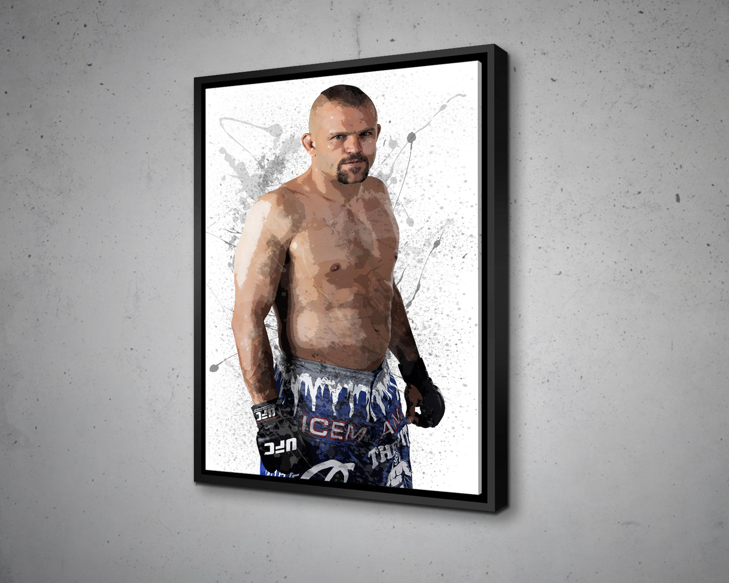 Chuck Liddell Splash Effect Canvas Art