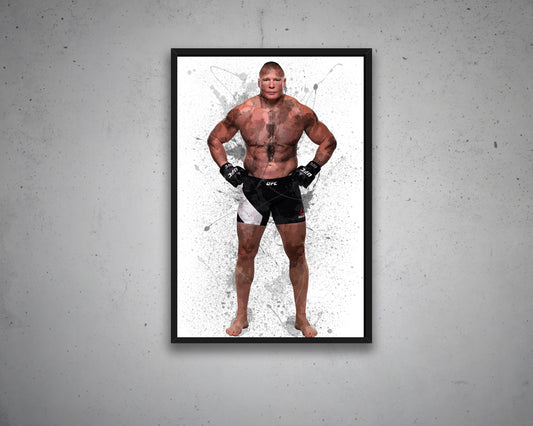 Brock Lesnar Splash Effect Canvas Art