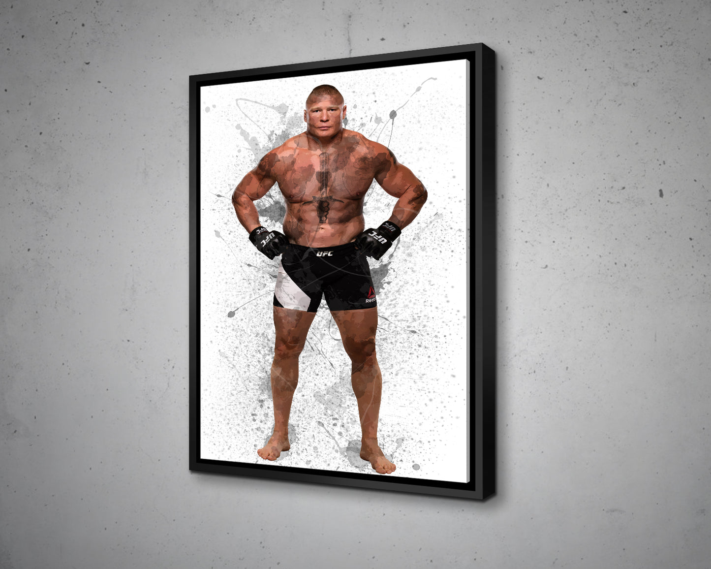 Brock Lesnar Splash Effect Canvas Art