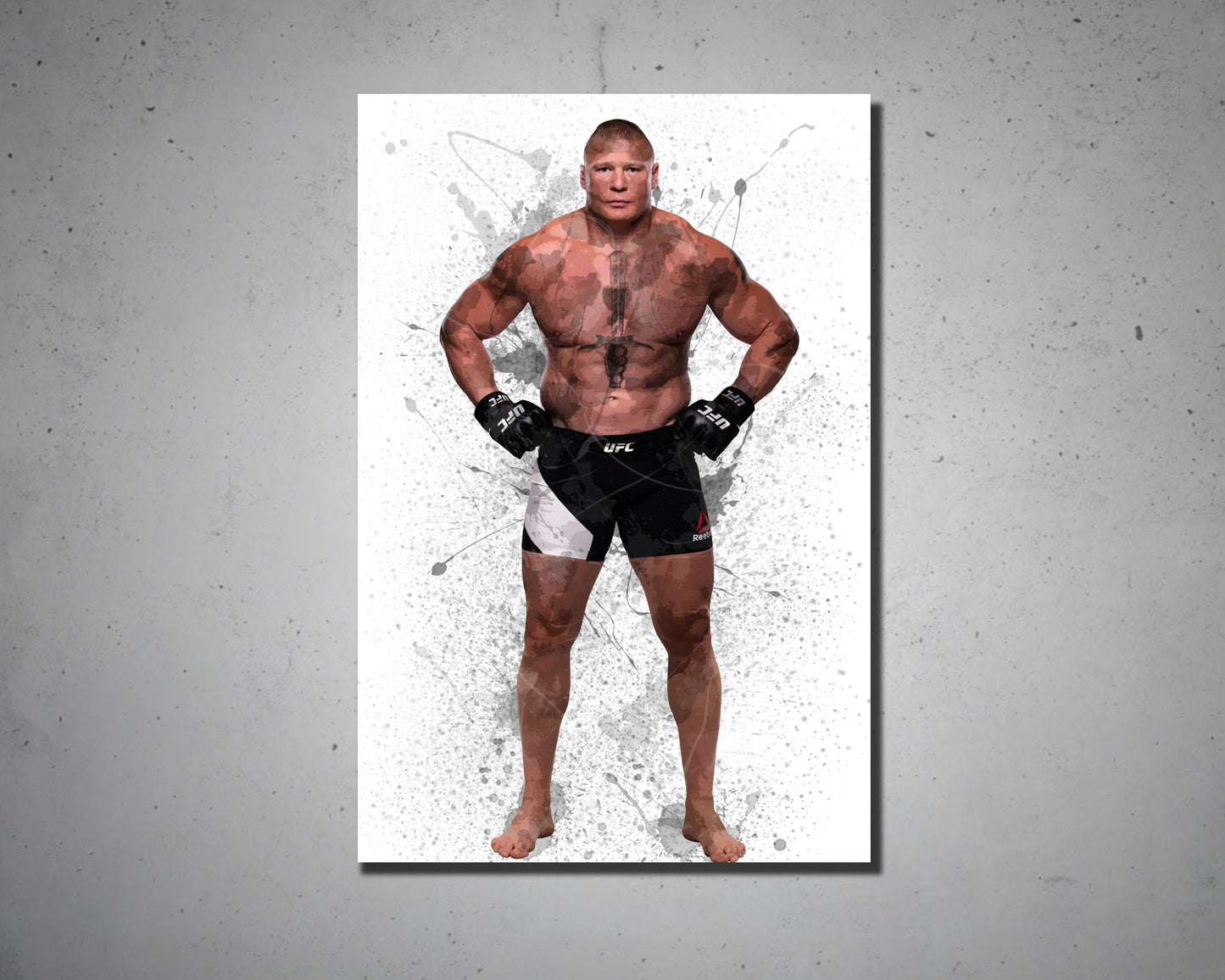 Brock Lesnar Splash Effect Canvas Art